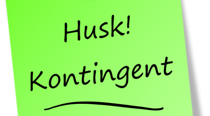 Kontingent 2. halvår 2024